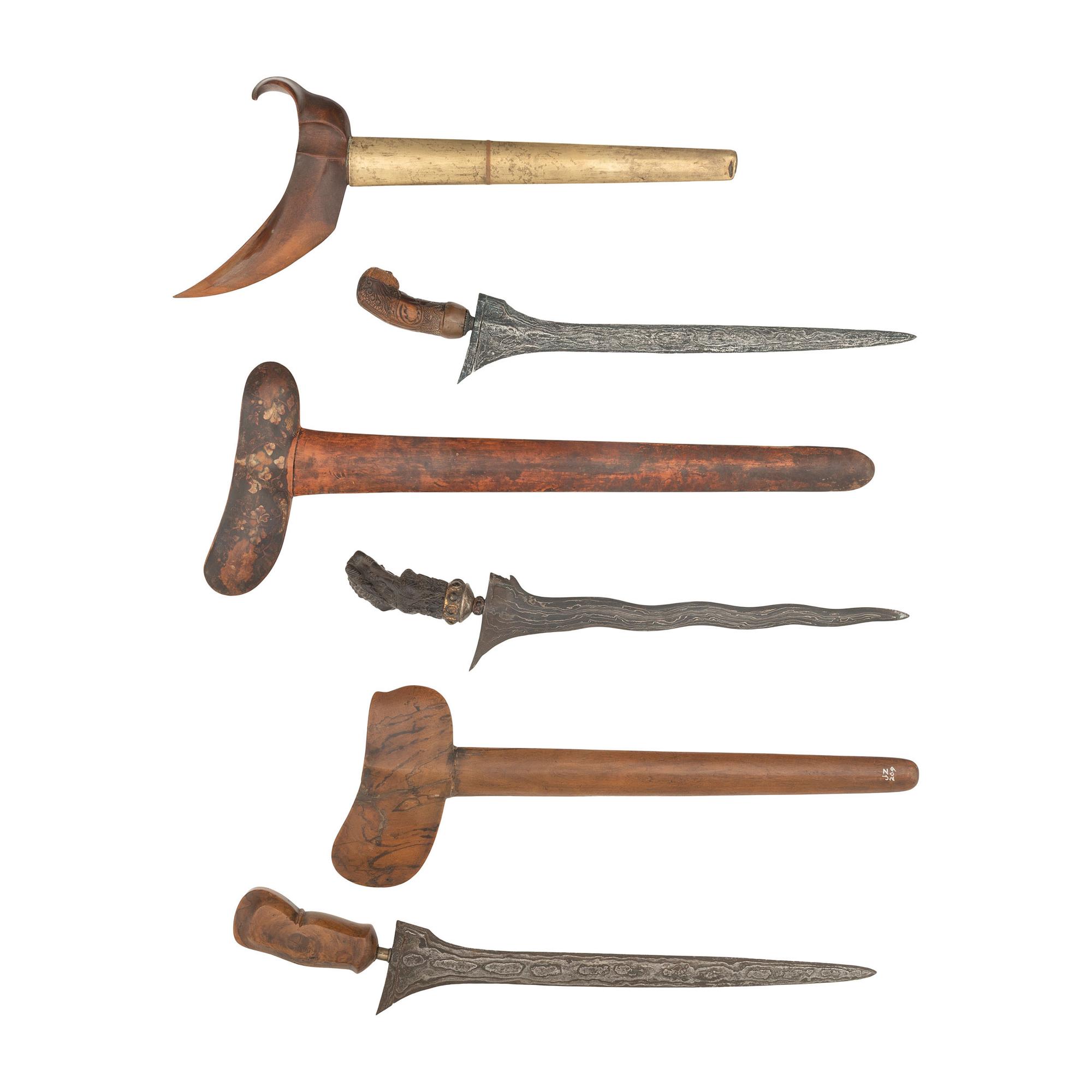Lot of Three Javanese Keris
