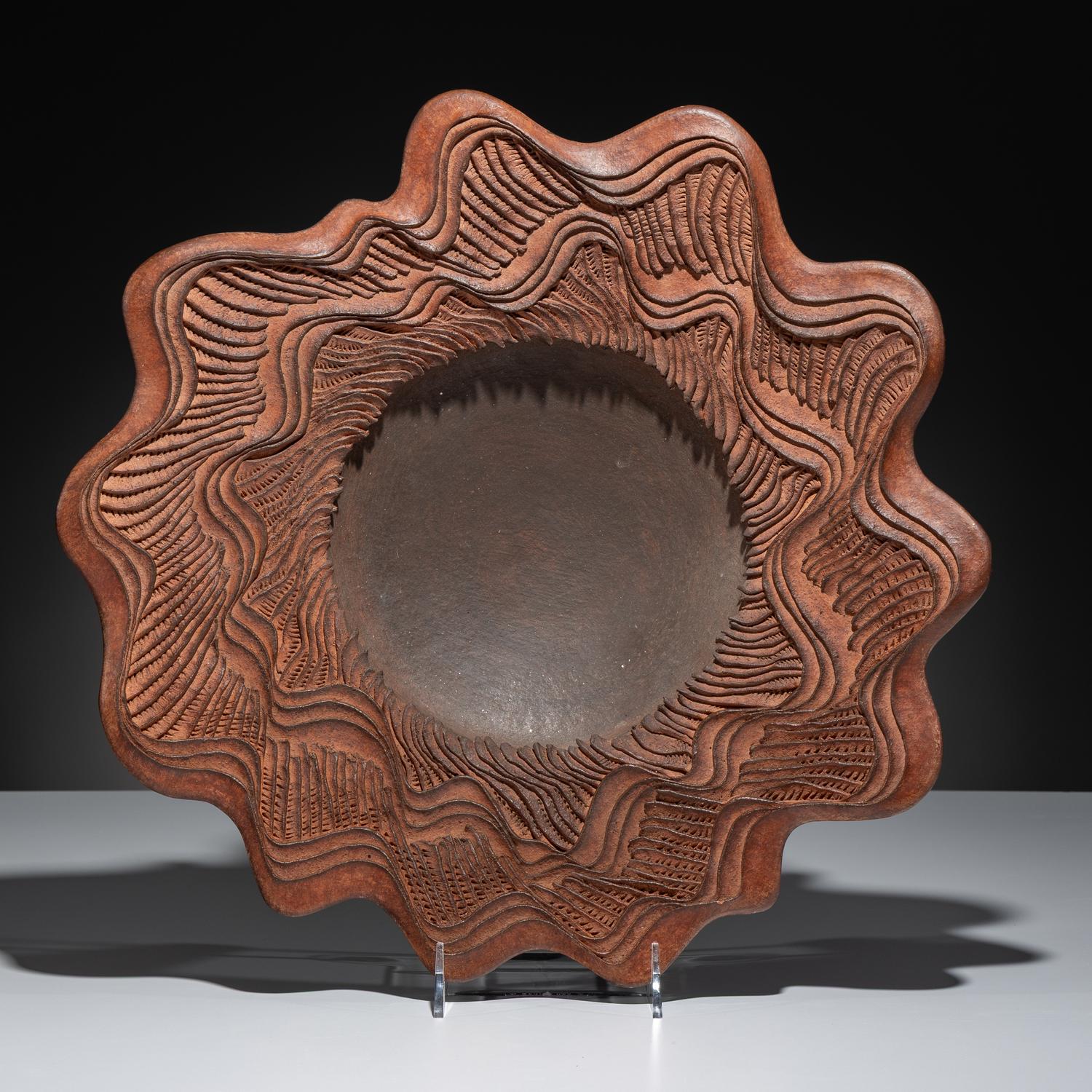 Pottery Plate, with "Embers"