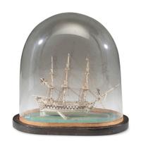 A French Prisoner of War Bone Model of a British Warship