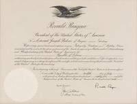 [PERKINS, Edward Joseph (1928-2020)]. A group of 9 documents or photographs by Presidents Nixon, Reagan, or Bush to Perkins, presumably with secretarial or facsimile signatures, including: