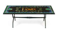 An Italian Scagliola Table Top Height of table 15 1/2 inches.