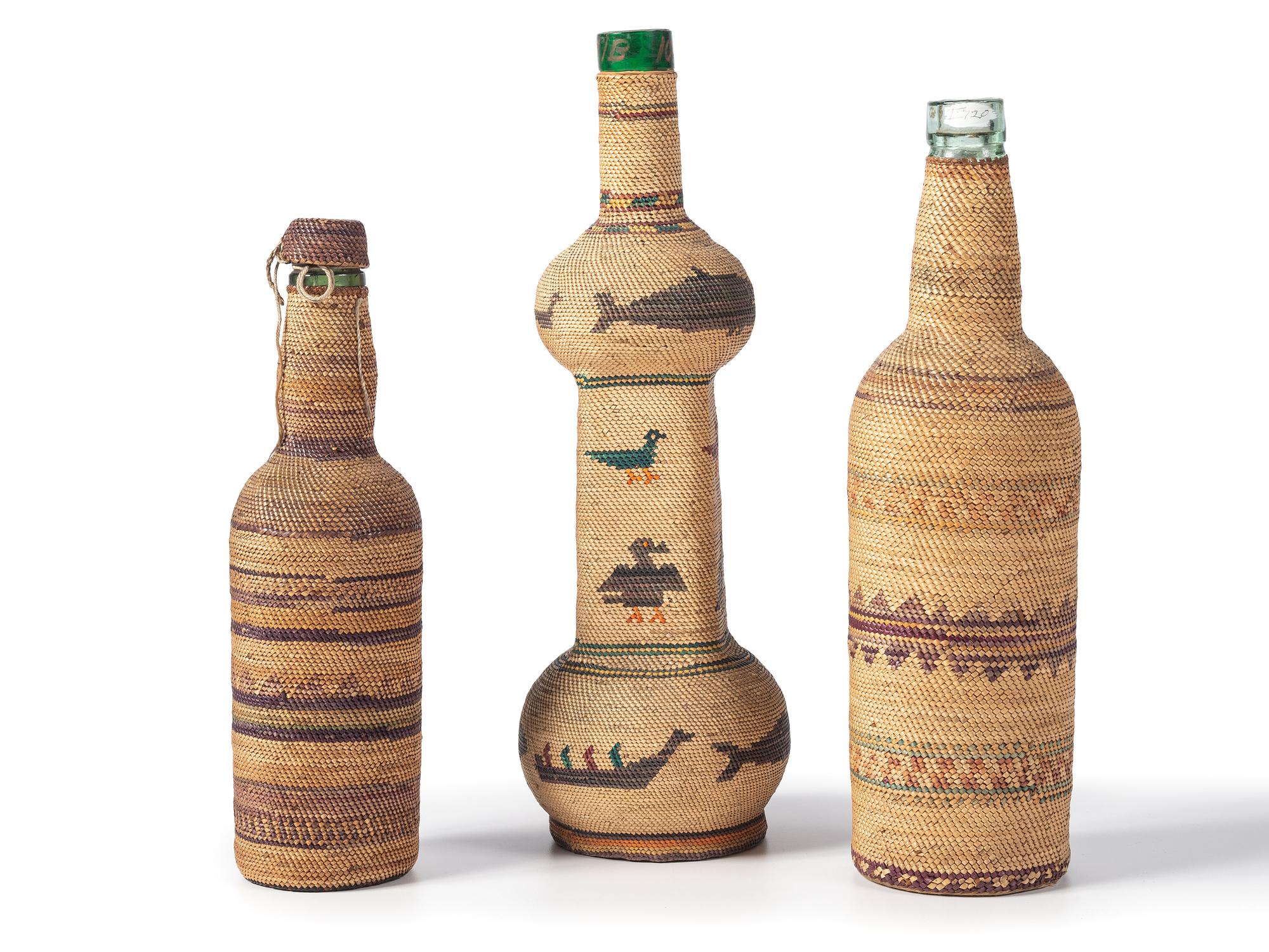 Makah Basketry Bottles