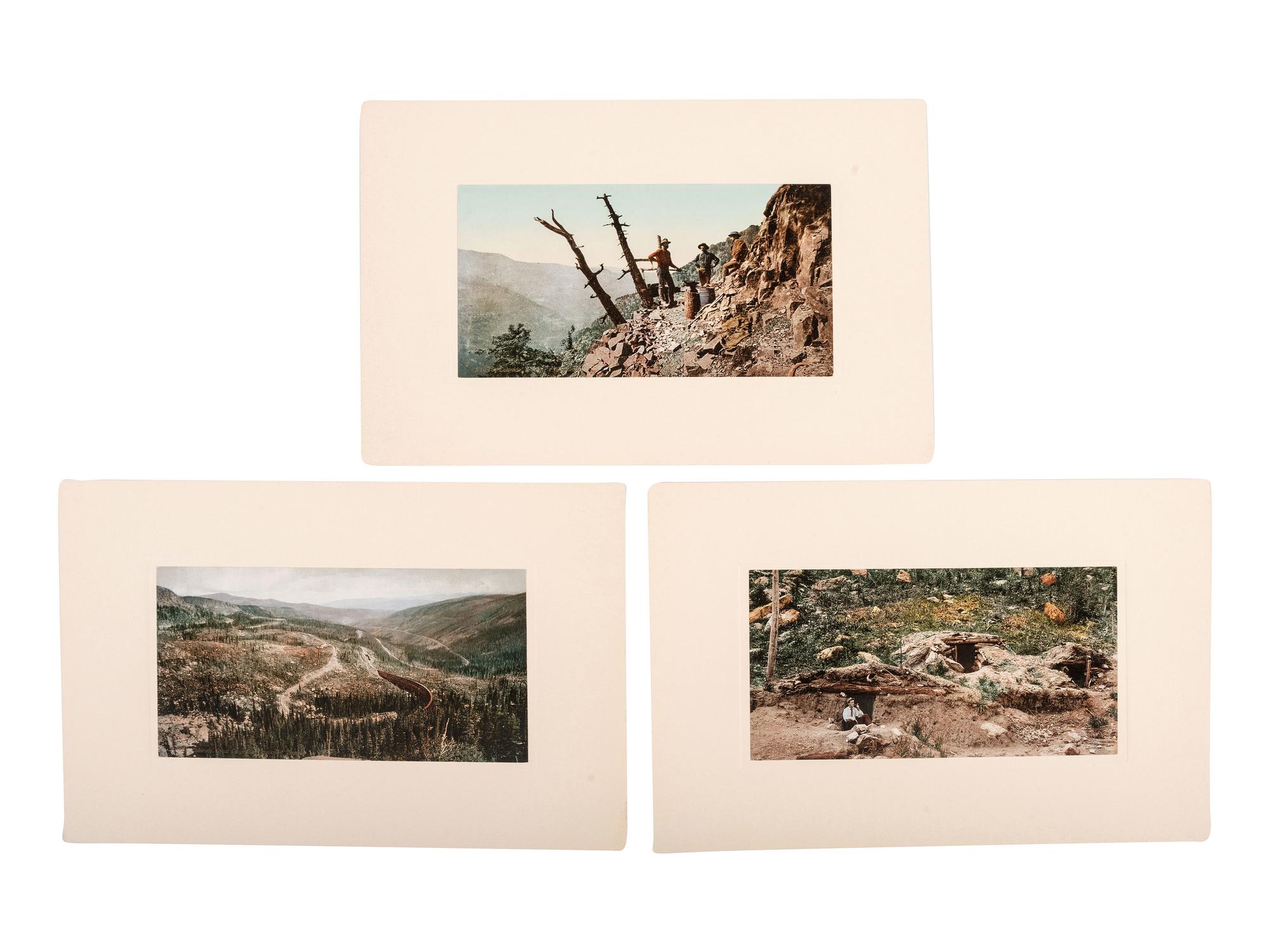[JACKSON, William Henry (1843-1942), photographer]. A group of 24 photochrom prints of the Western United States, incl. mining views and landmarks. Detroit Photographic Co., 1900-1904.