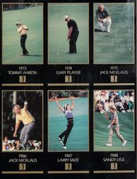 An Uncut Sheet of 1998 Masters Champions of Golf Cards (Tiger Woods Rookie)