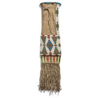 Sioux Beaded Hide Tobacco Bag