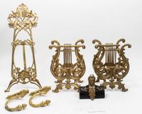 A Collection of Gilt Bronze and Gilt Metal Articles Height of easel 20 3/4 inches. — 19TH/20TH CENTURY