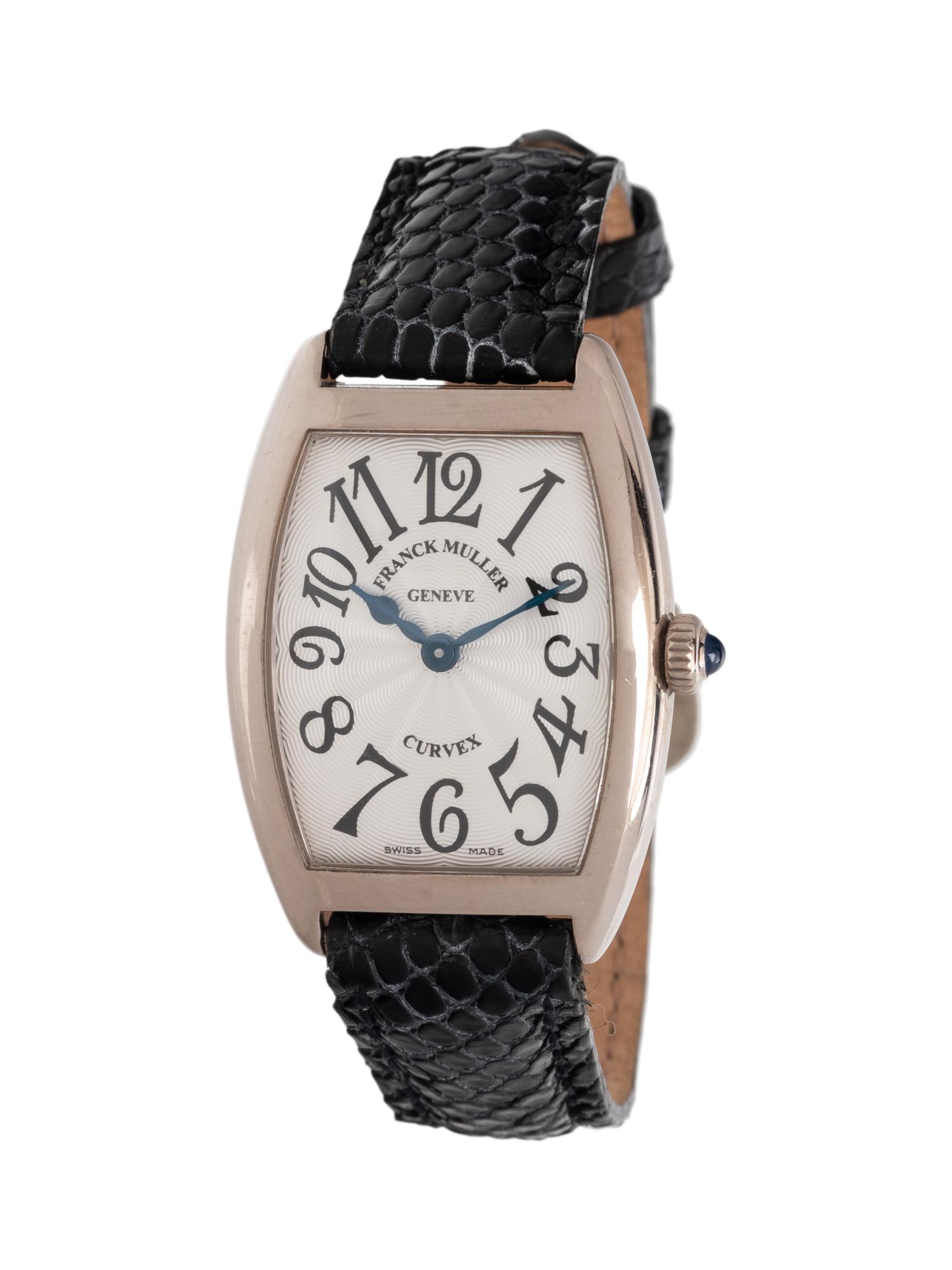 FRANCK MULLER, REF. 1752QZ 18K WHITE GOLD 'CINTRÉE CURVEX' WATCH