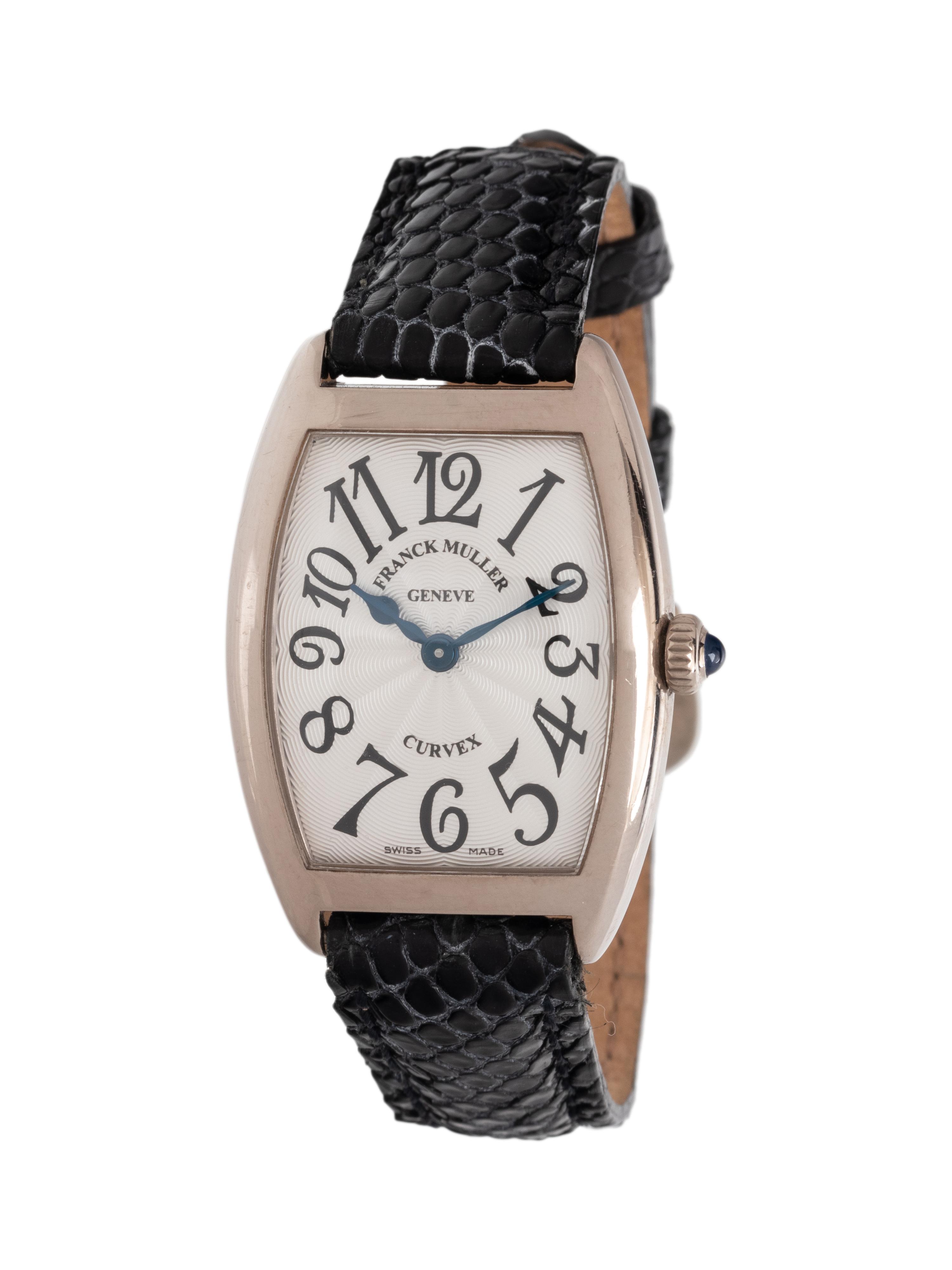 FRANCK MULLER, REF. 1752QZ 18K WHITE GOLD 'CINTRÉE CURVEX' WATCH