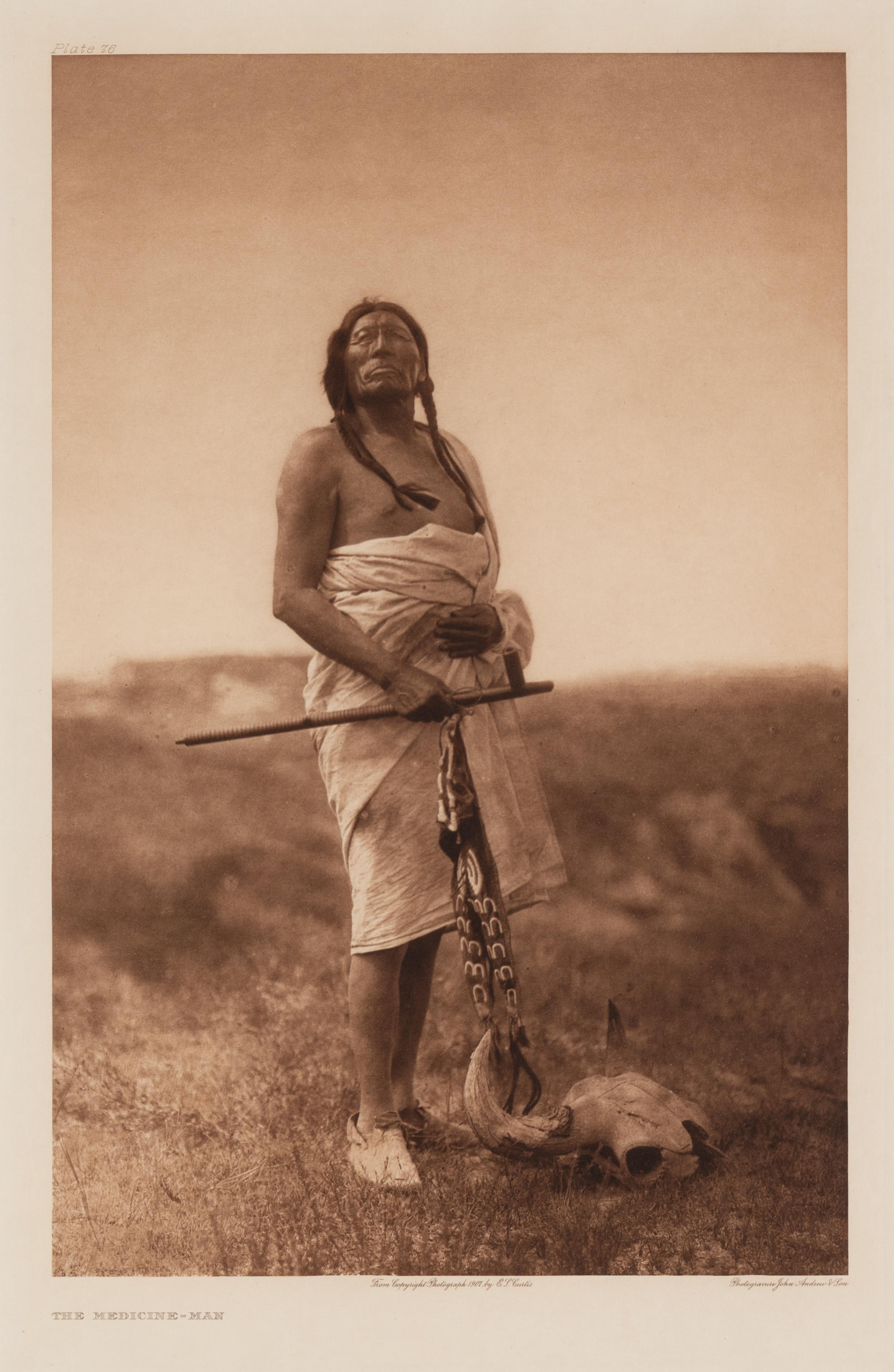 [Native American]. Curtis, Edward S. (1868-1952). A group of 9 large photogravures, comprising: