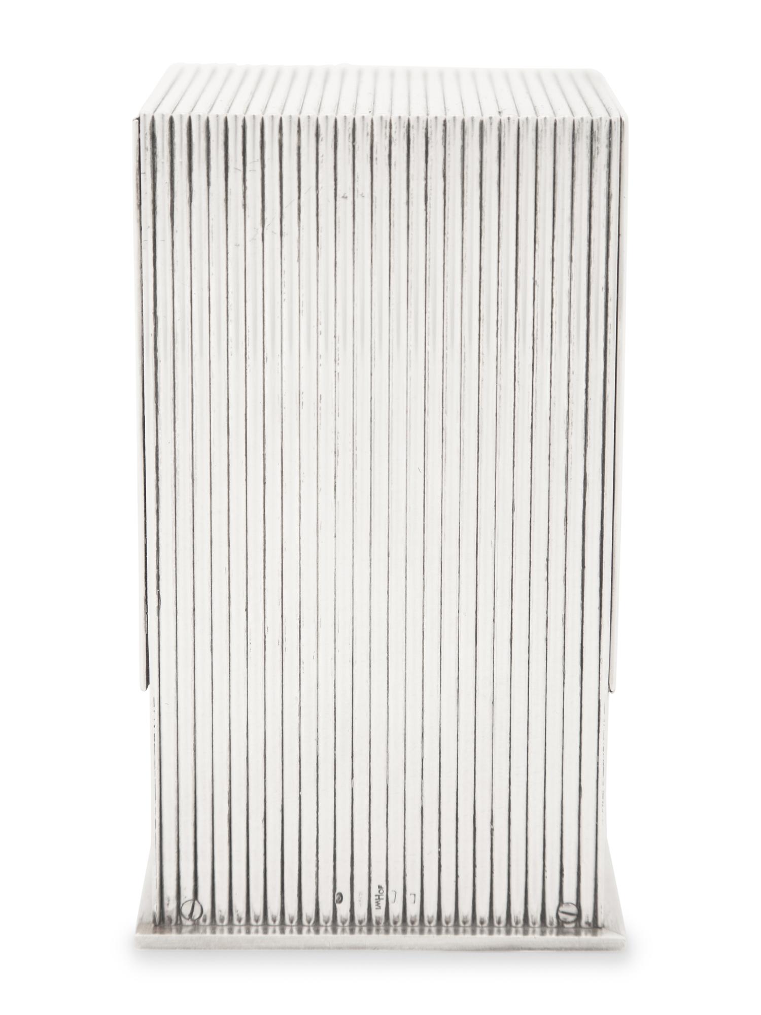 A Cartier Silver Prism Mystery Clock