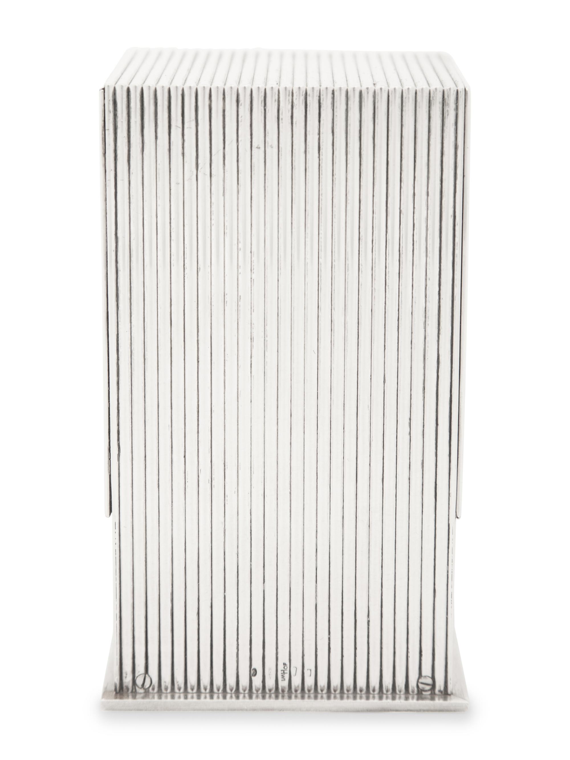 A Cartier Silver Prism Mystery Clock