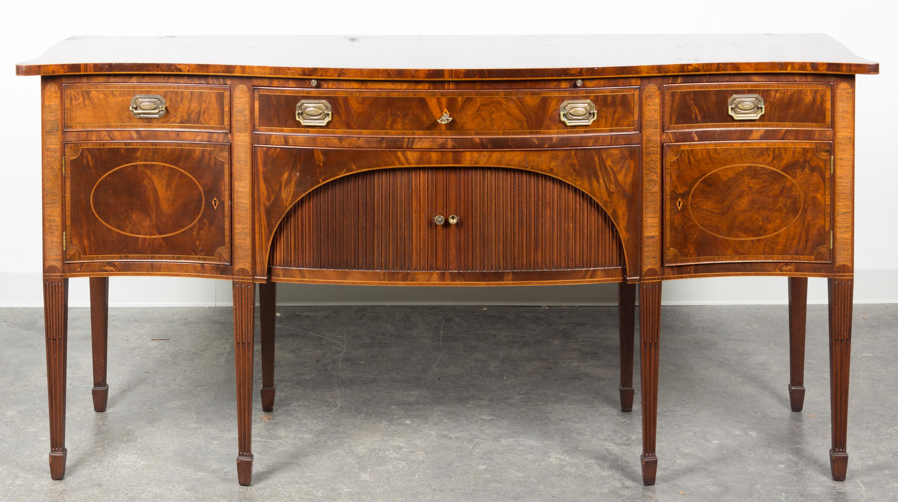 A Federal Style Mahogany Sideboard Height 36 x width 72 x depth 23 1/2 inches. — MID TO LATE 20TH CENTURY
