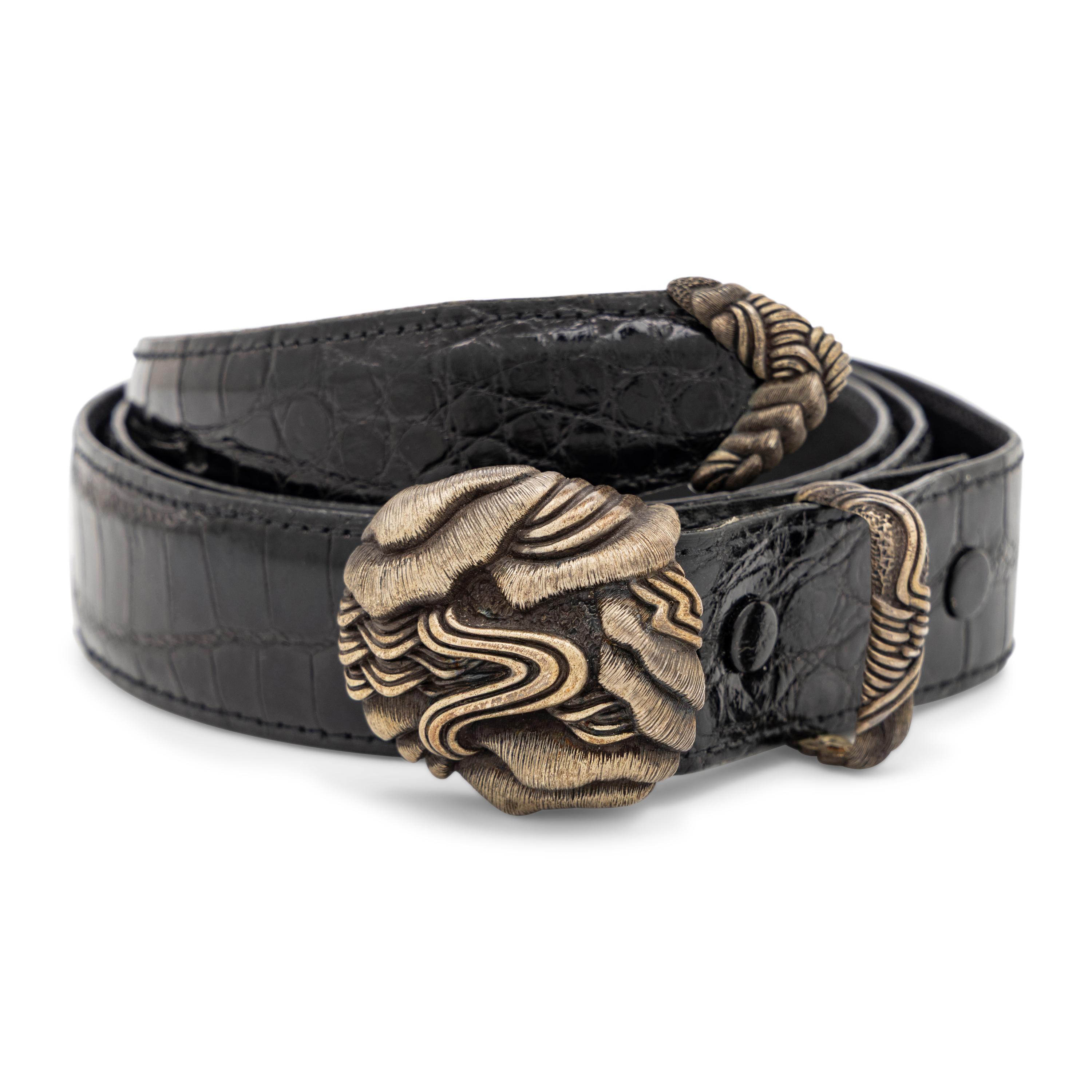 Henry Dunay, Sterling & Black Crocodile Belt