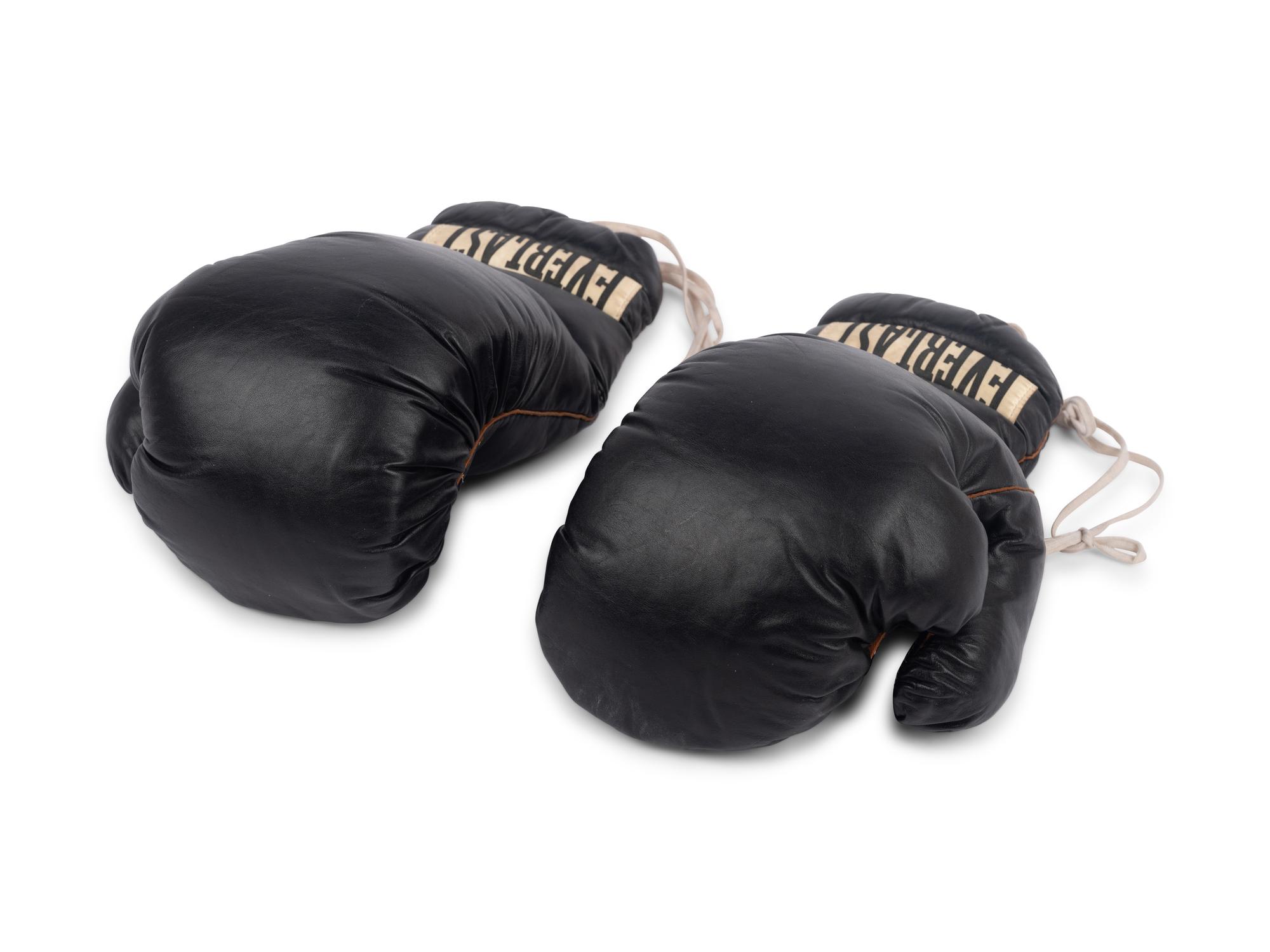 A 1970s Era Muhammad Ali Training Used / Worn Set of Everlast Boxing Gloves