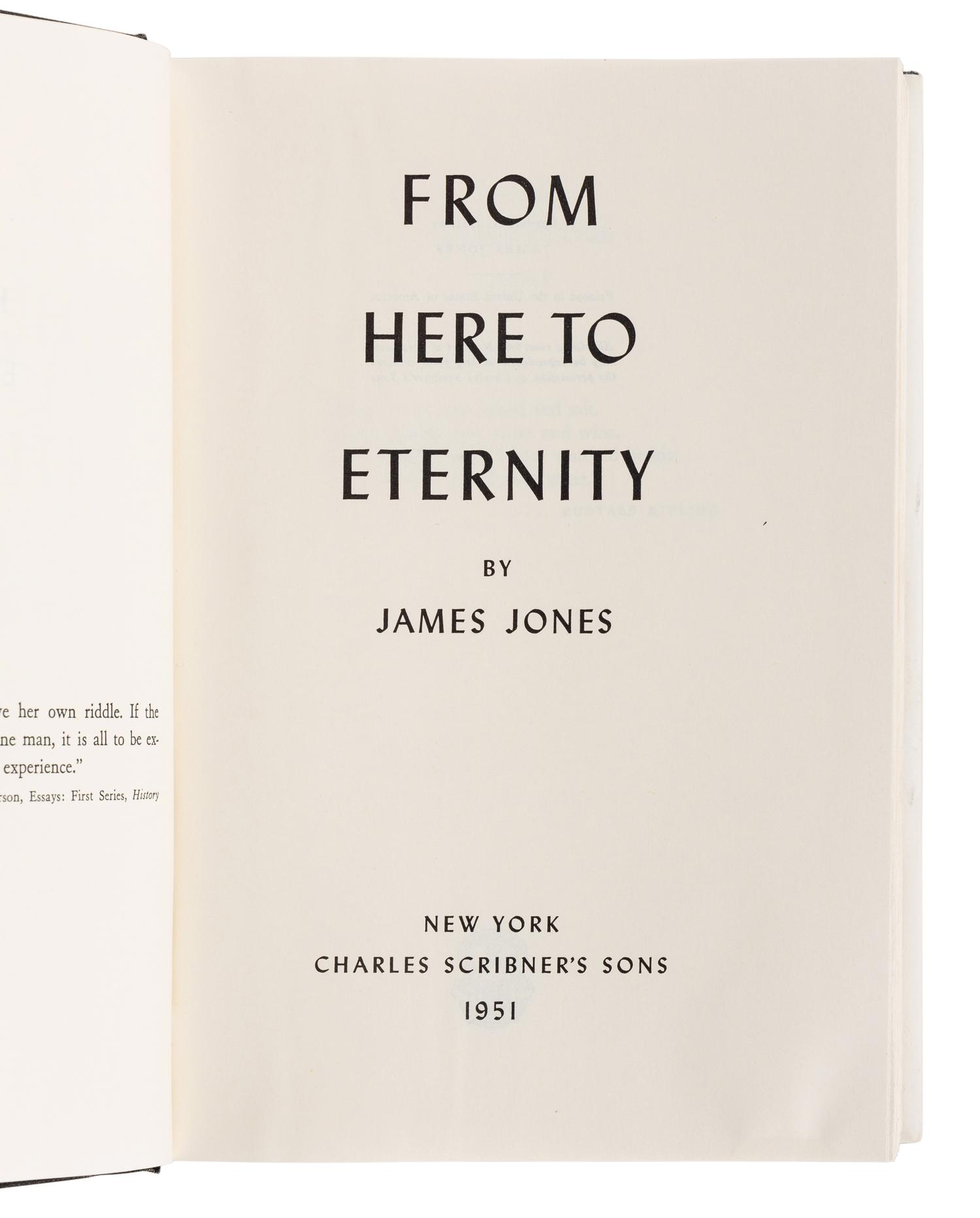 JONES, James (1921-1977). A group of 4 works, MOST FIRST EDITION, comprising: