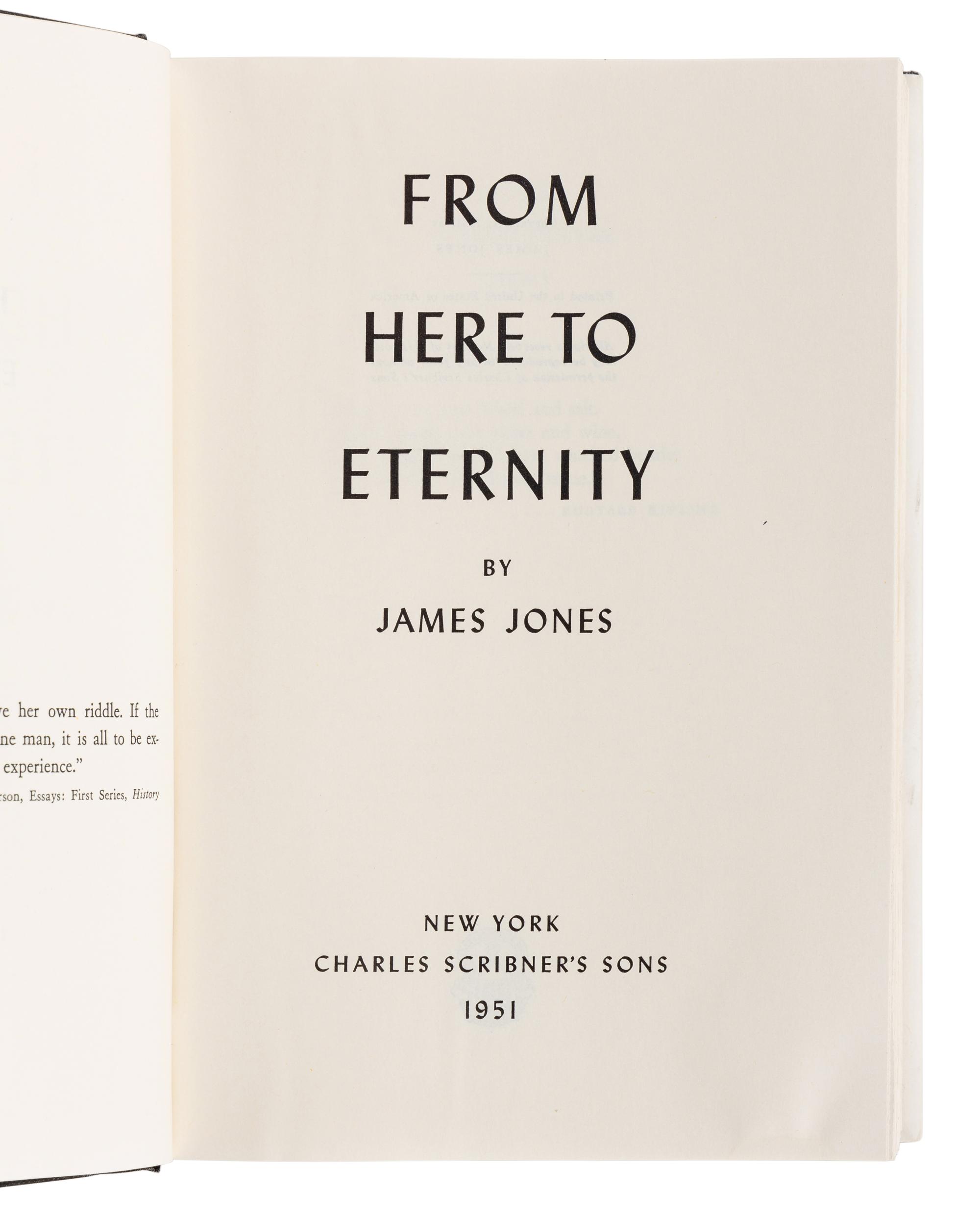 JONES, James (1921-1977). A group of 4 works, MOST FIRST EDITION, comprising: