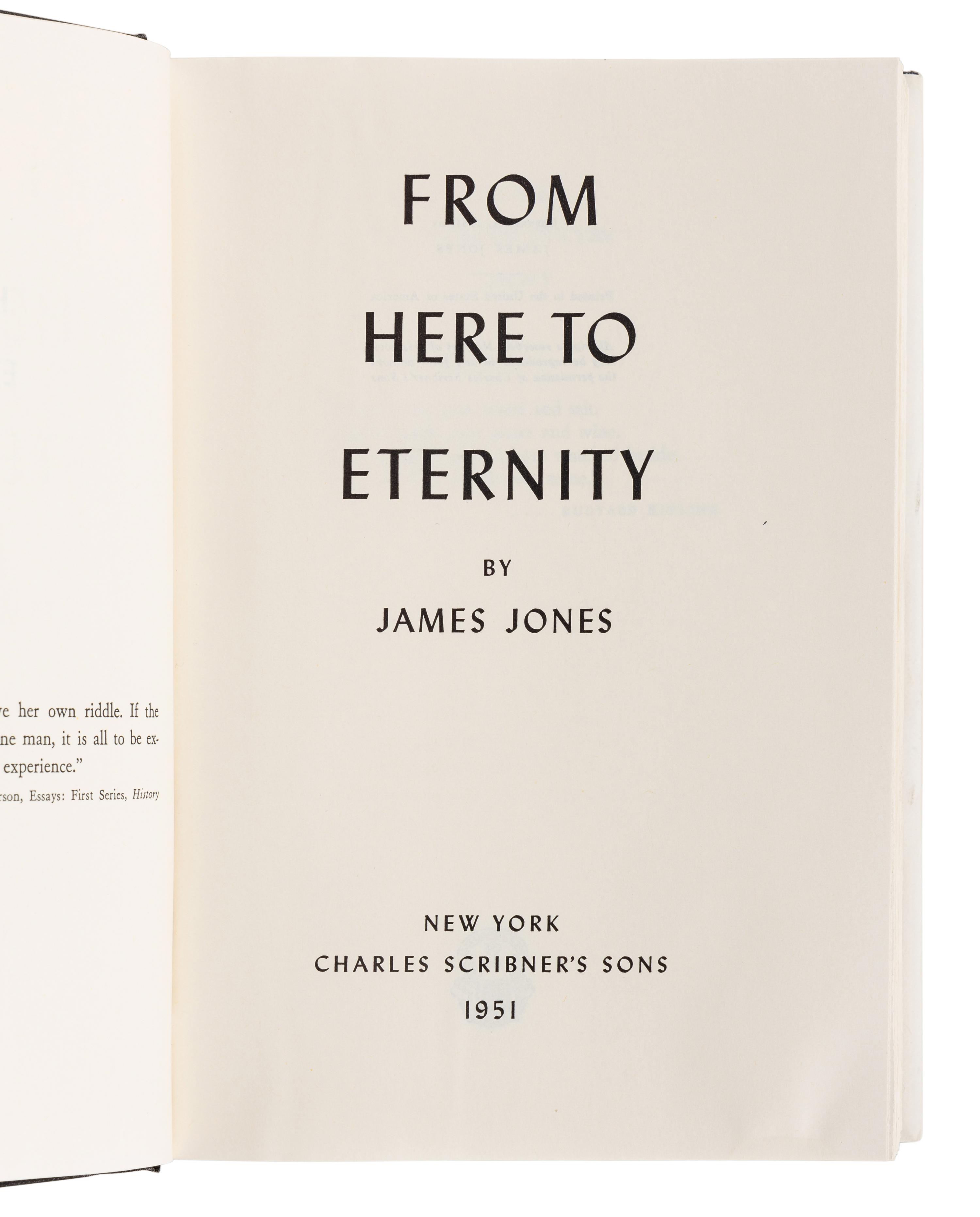 JONES, James (1921-1977). A group of 4 works, MOST FIRST EDITION, comprising: