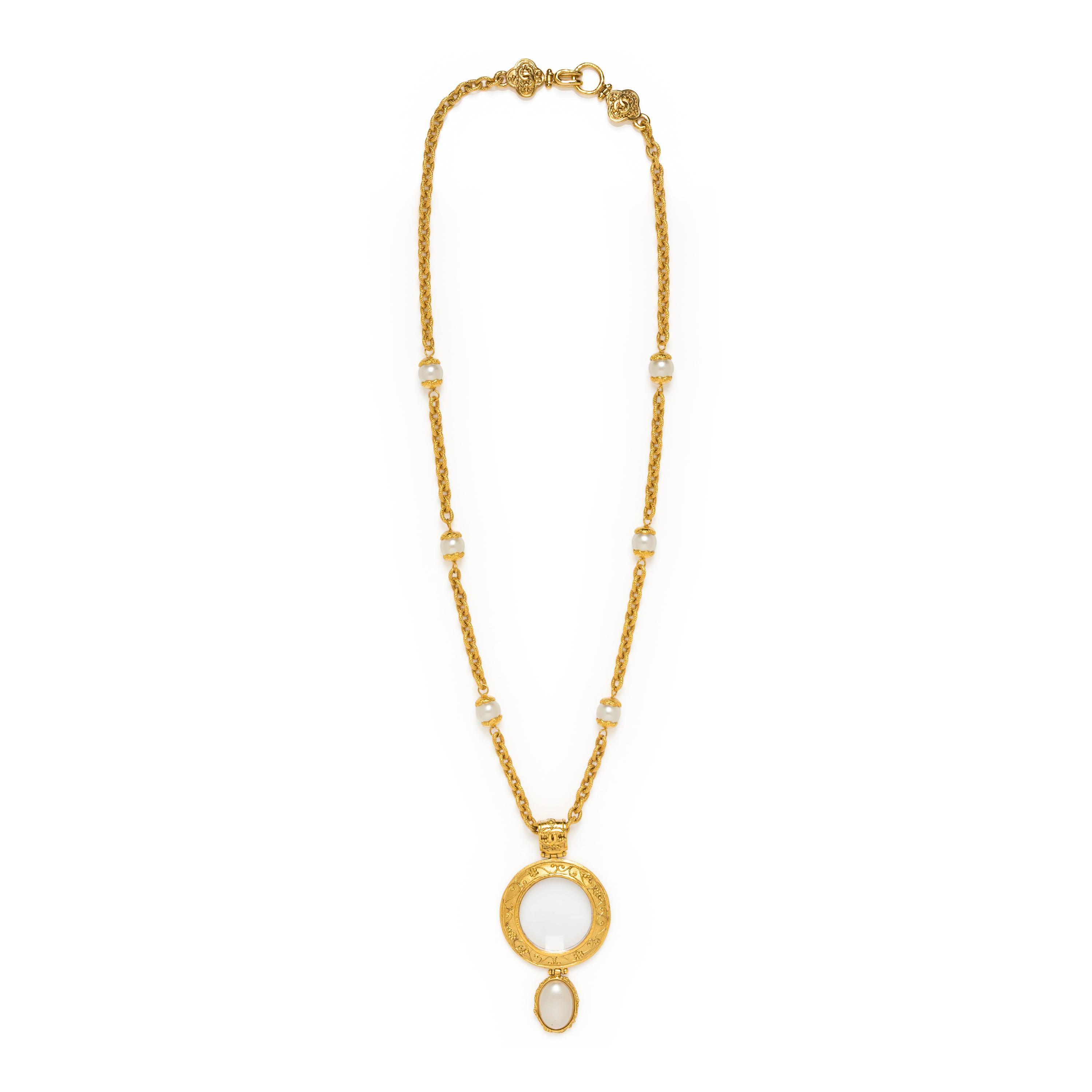Chanel, Station Necklace with Magnifying Glass Pendant