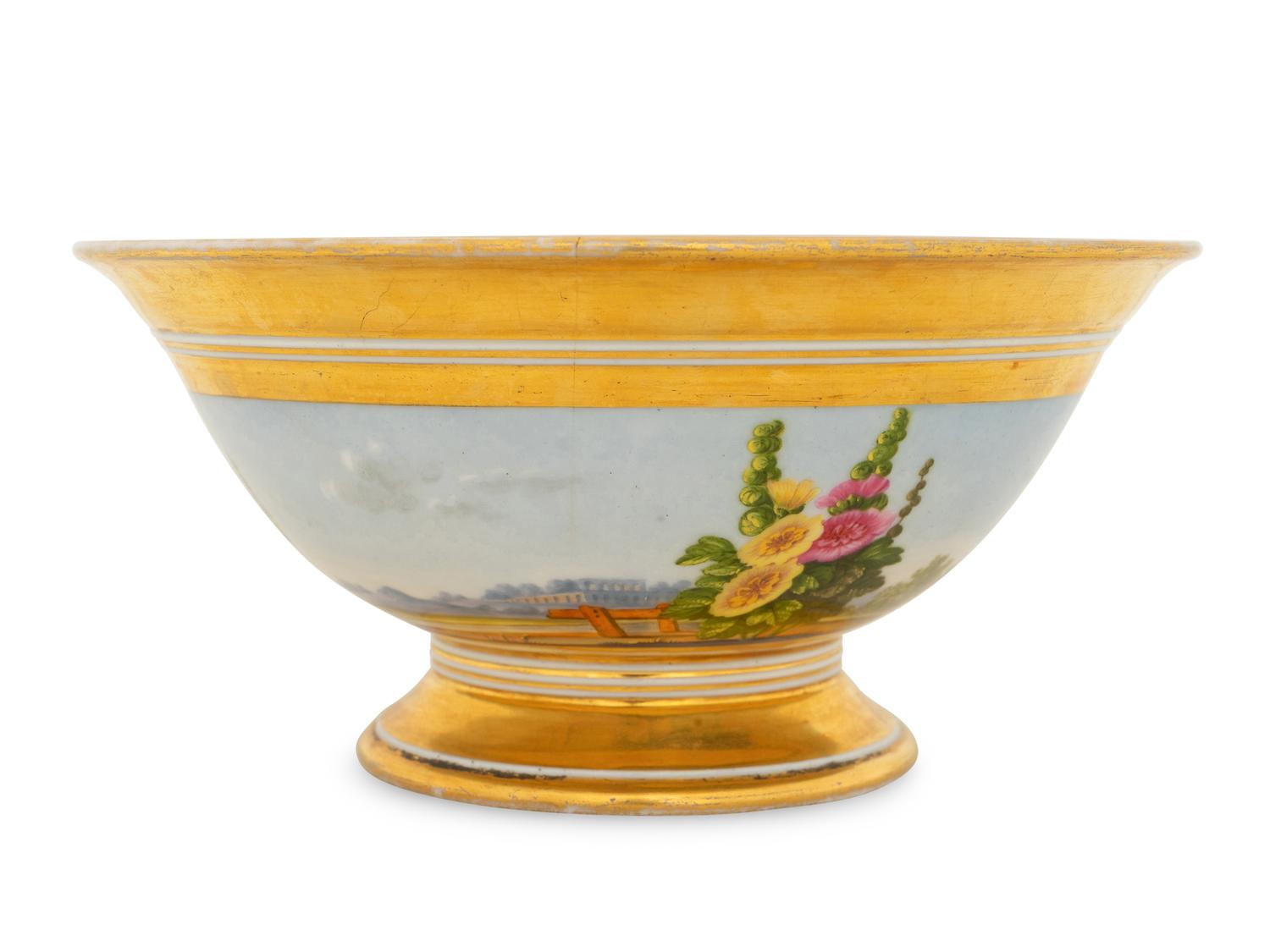 A Paris Porcelain Hand-Painted and Parcel-Gilt Porcelain Tea and Coffee Service