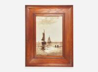 Rozenburg, Sepia Plaque after H.W. Mesdag