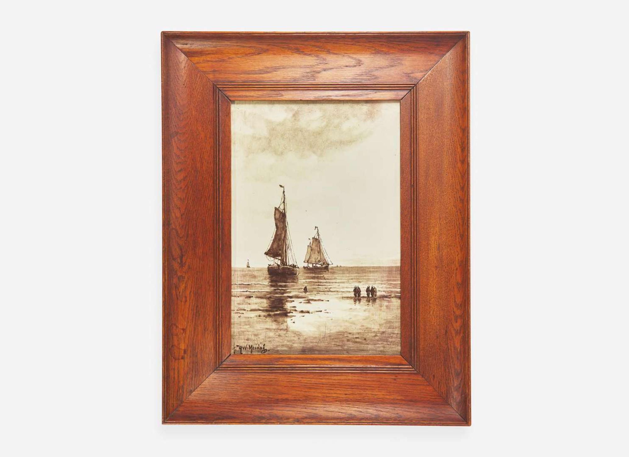 Rozenburg, Sepia Plaque after H.W. Mesdag