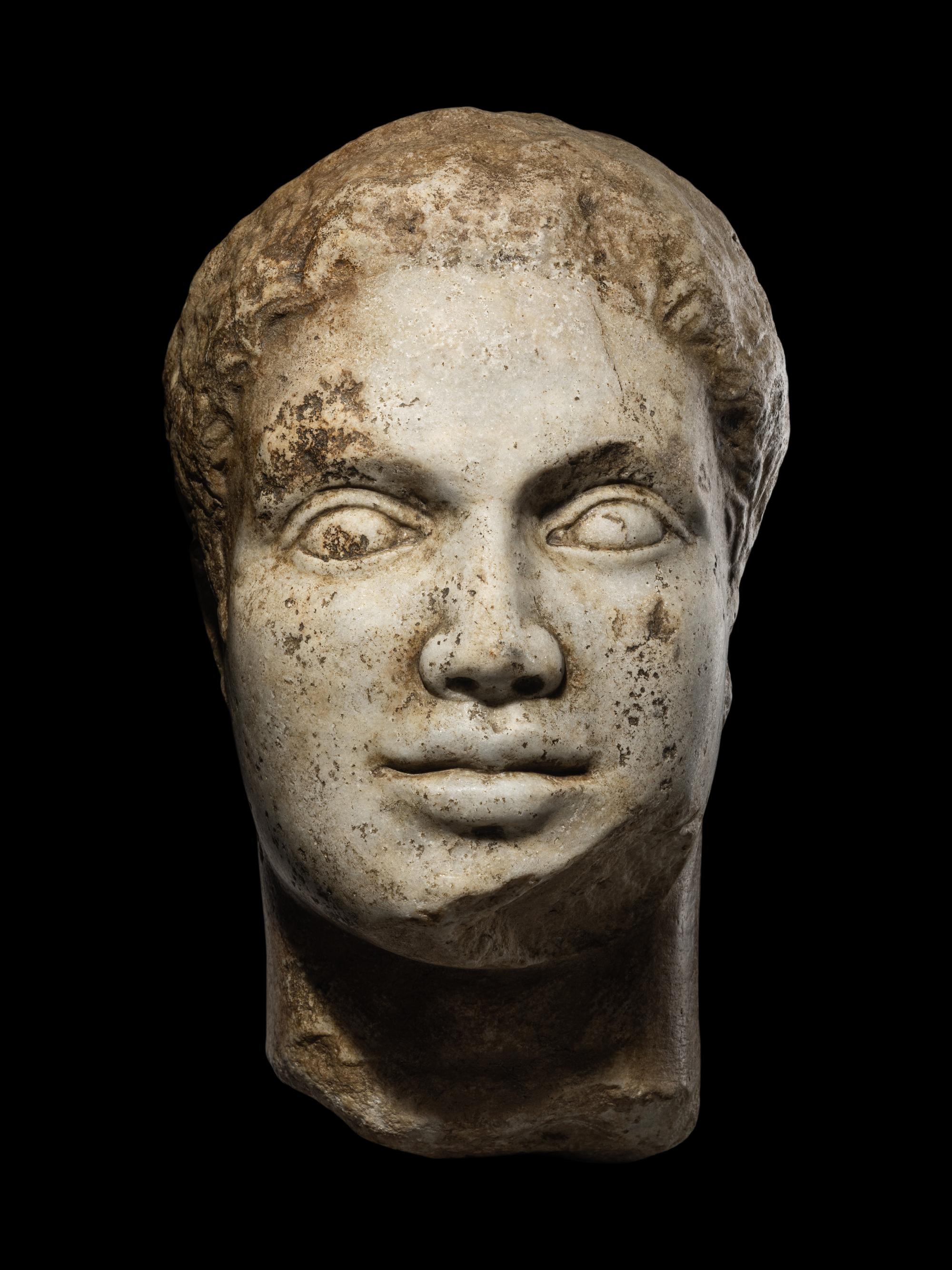 A Roman Marble Portrait Head of a Man