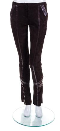 A Fendi Brown Suede Pant, Size 40.
