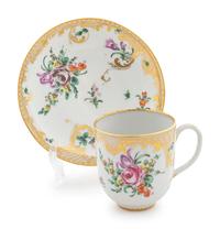 A Bristol Porcelain Cup and Saucer — C. 1770