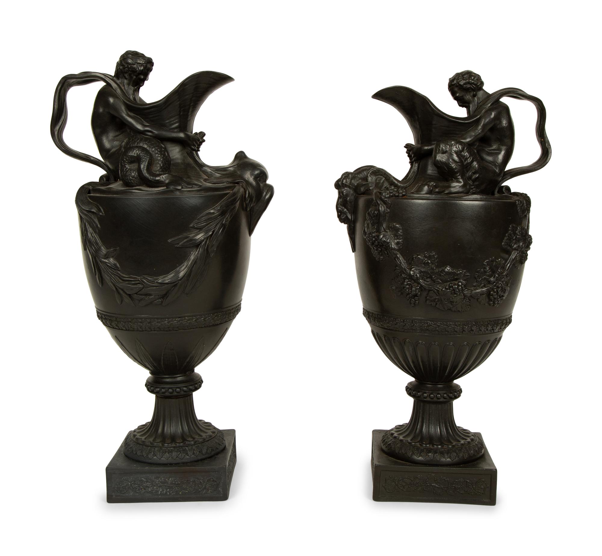 A Pair of Wedgwood Basalt Ewers — 19TH/20TH CENTURY