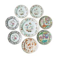 An Assorted Group of Eight Chinese Export Porcelain Plates
