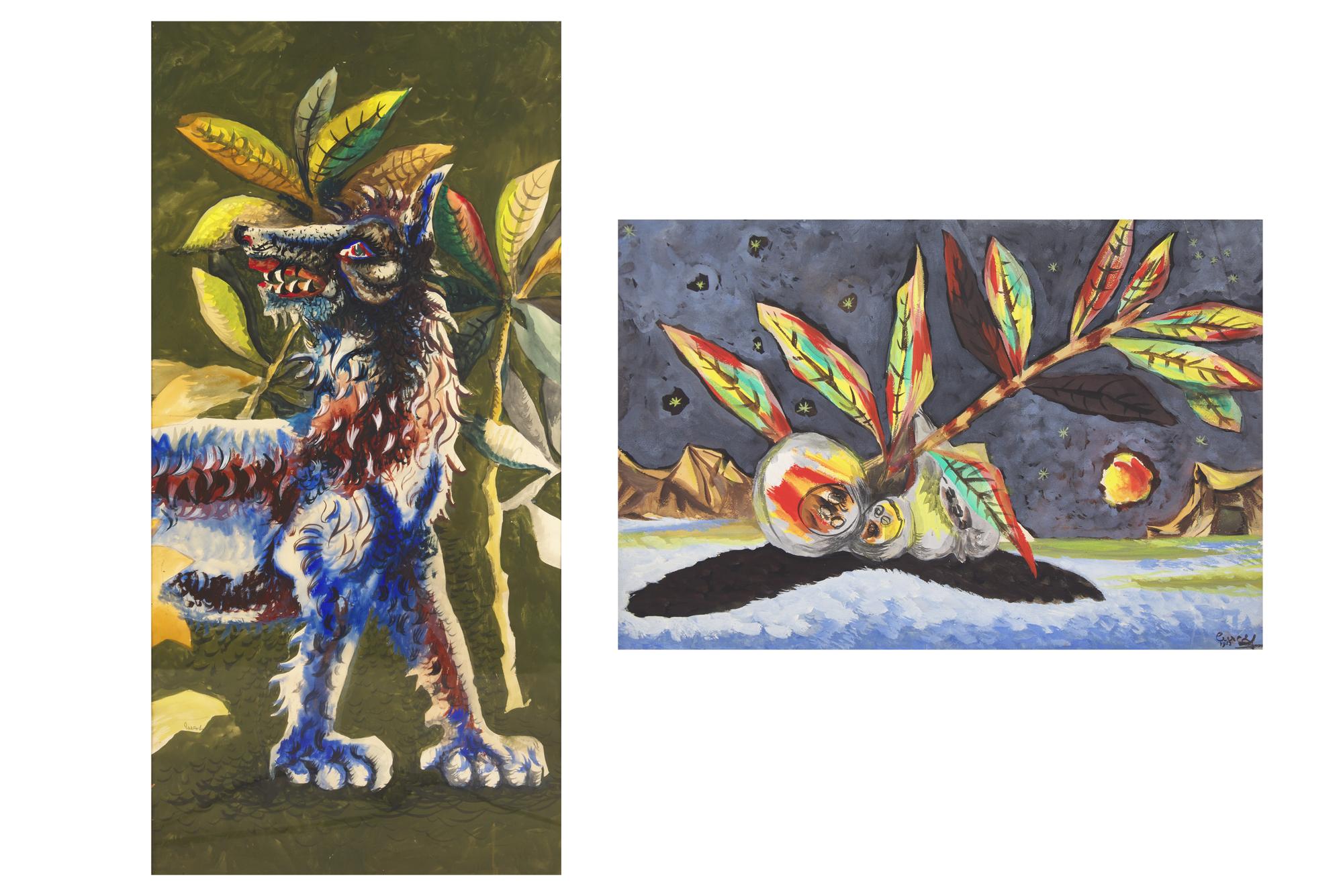 Two Works: Le Chien Bleu; together with Toujours à Taquets, 1952 (2)