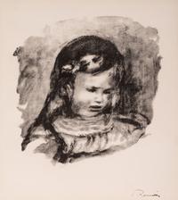 Claude Renoir, La Tête Baisée (from L'Album des Douze Lithographies Originales de Pierre-Auguste Renoir)