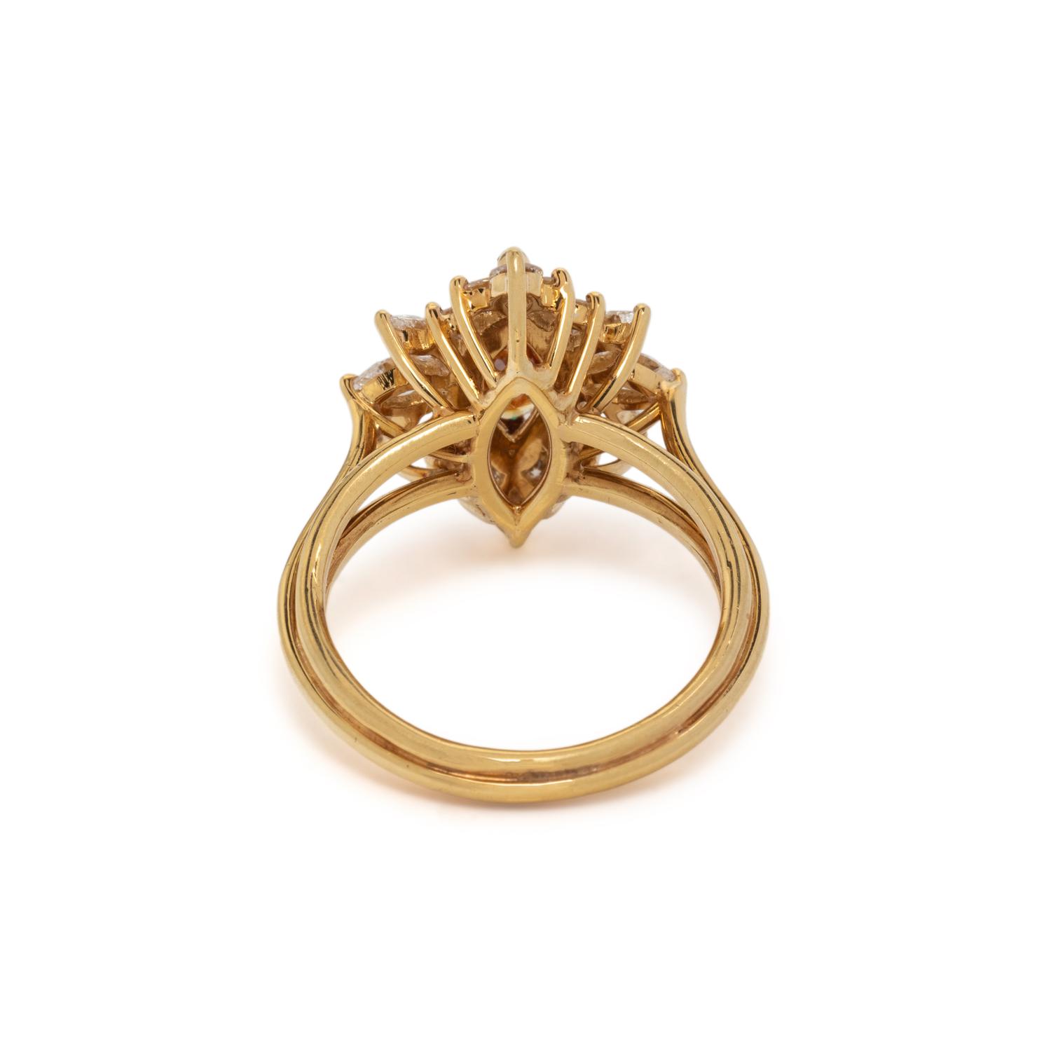 FANCY DEEP BROWNISH ORANGE DIAMOND AND DIAMOND RING
