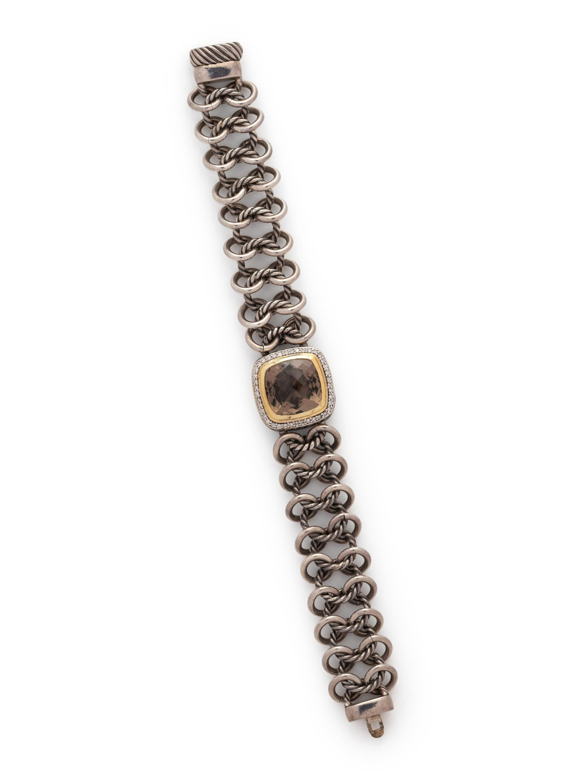 DAVID YURMAN, CITRINE AND DIAMOND BRACELET