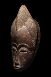 Two Baule Wood Masks (Mblo)