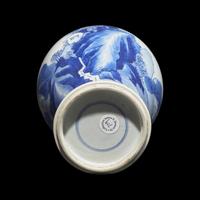 A Chinese Blue and White Porcelain Meiping Vase, Kangxi Period 清康熙 青花松下高士图梅瓶