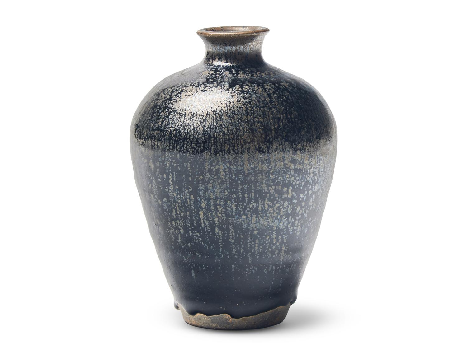 A Chinese "Oil Spot" Glazed Vase, Meiping