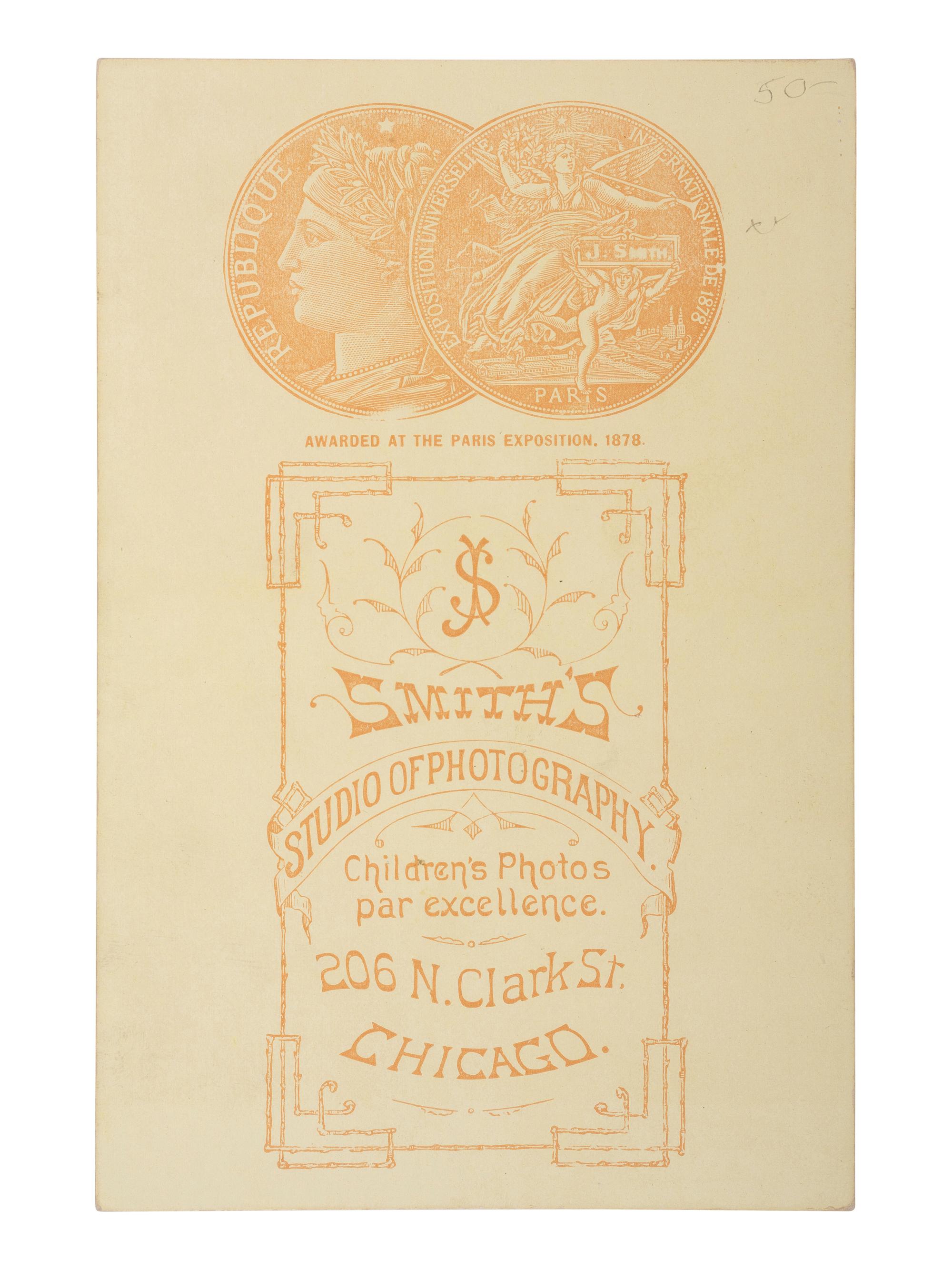 [EARLY PHOTOGRAPHY]. 4 promotional cabinet cards featuring portraits of children.