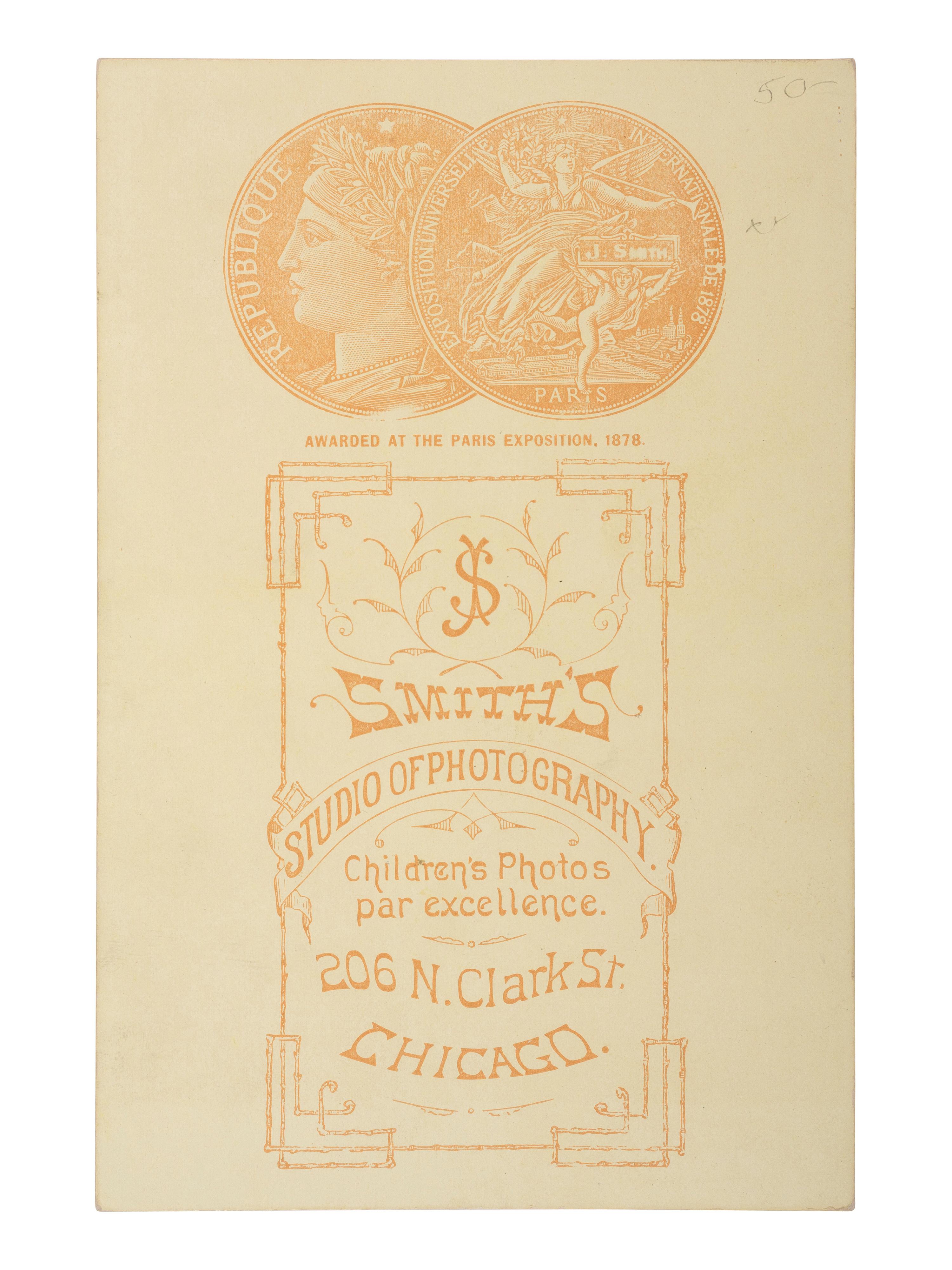 [EARLY PHOTOGRAPHY]. 4 promotional cabinet cards featuring portraits of children.