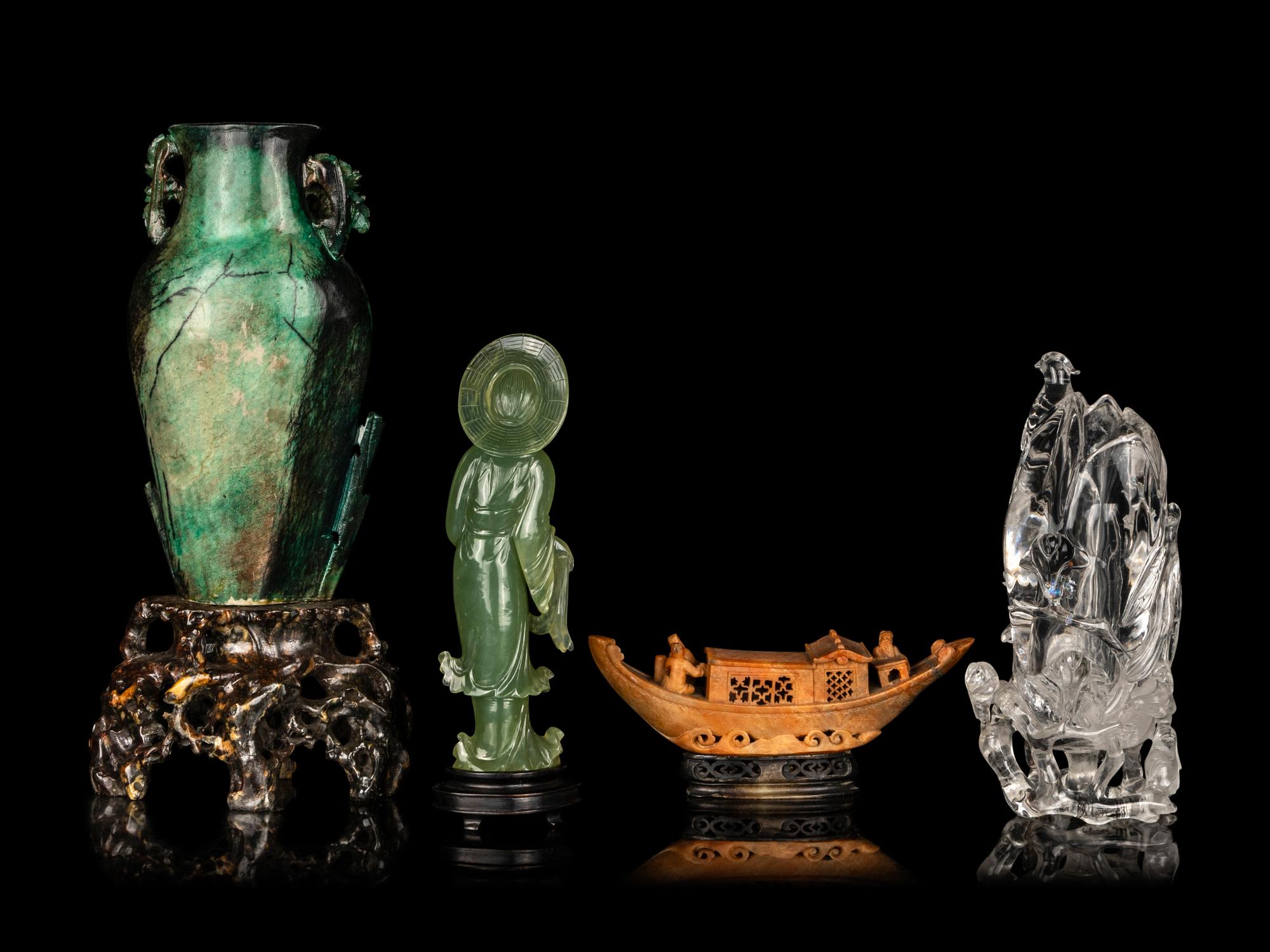 Four Chinese Hardstone Carvings