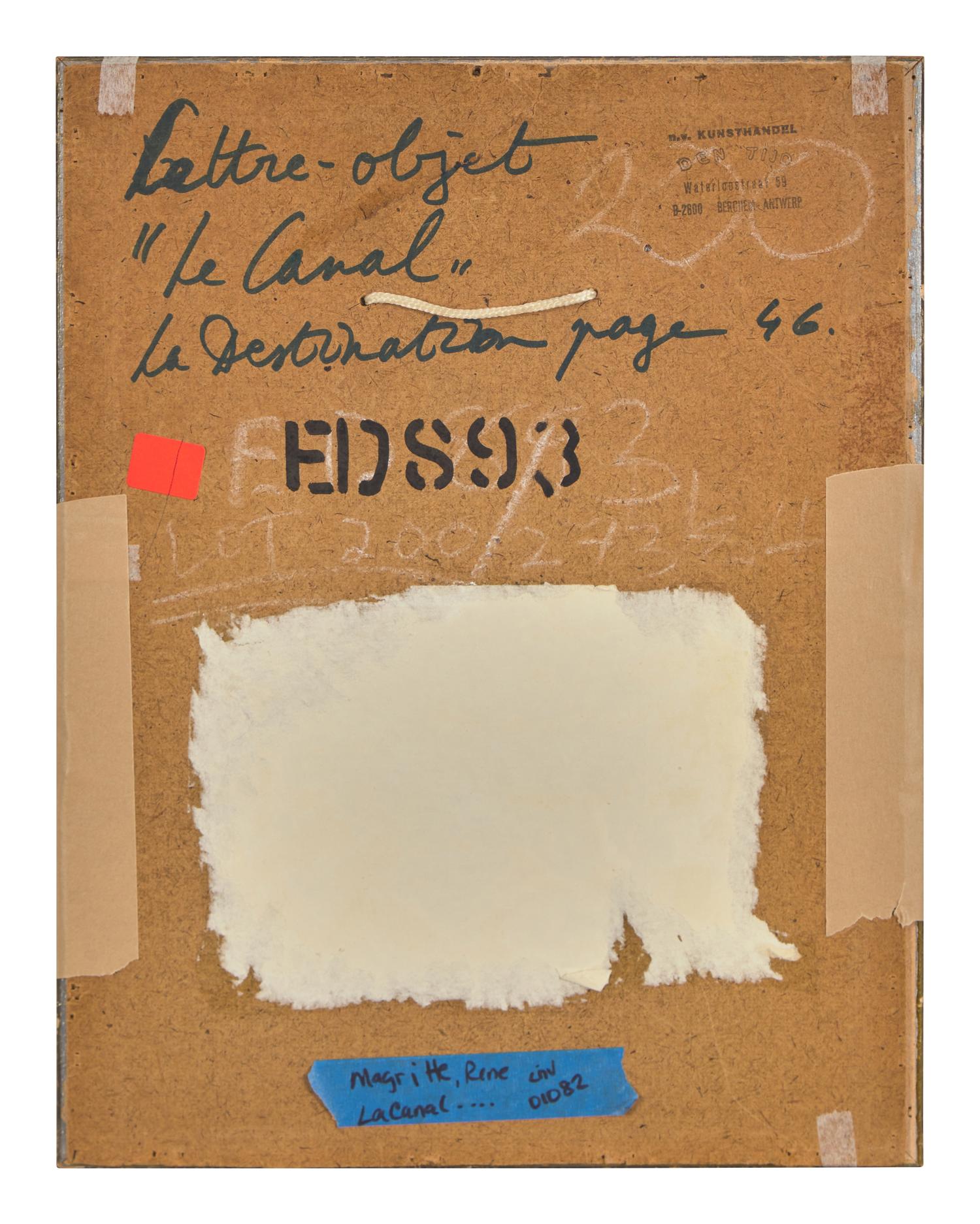 Lettre-Objet “Le Canal” (Likely to Léo Dohmen)