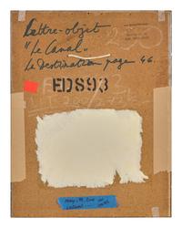 Lettre-Objet “Le Canal” (Likely to Léo Dohmen)