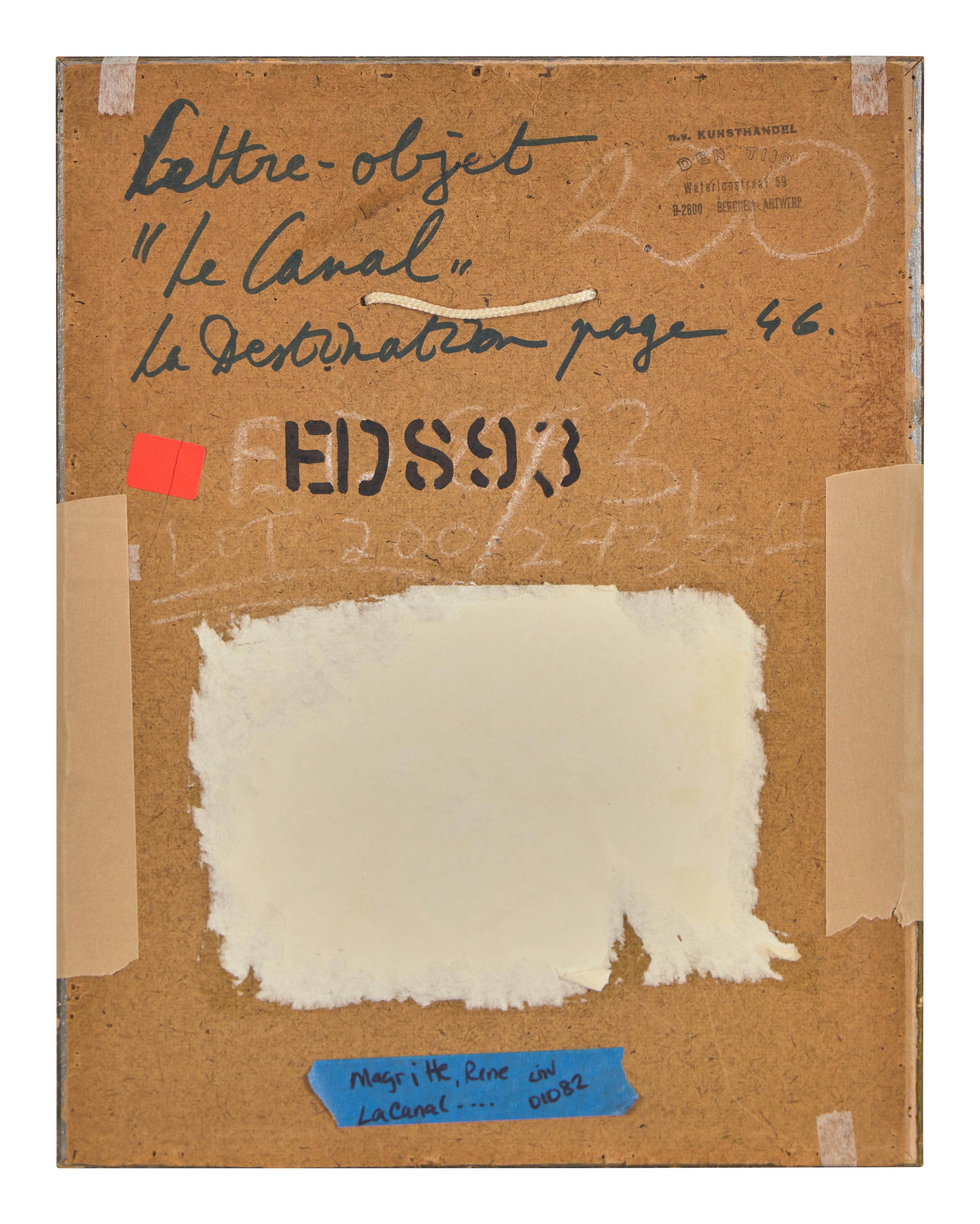 Lettre-Objet “Le Canal” (Likely to Léo Dohmen)