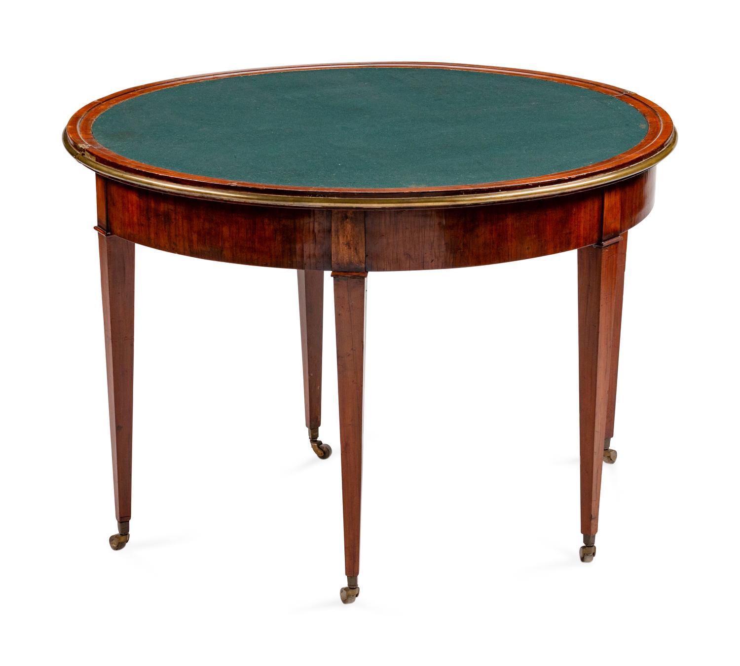A Louis XVI Style Brass-Mounted Mahogany Games Table — 19TH CENTURY
