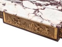 A Louis XVI Style Gilt Bronze Mounted Mahogany Marble-Top Low Table
