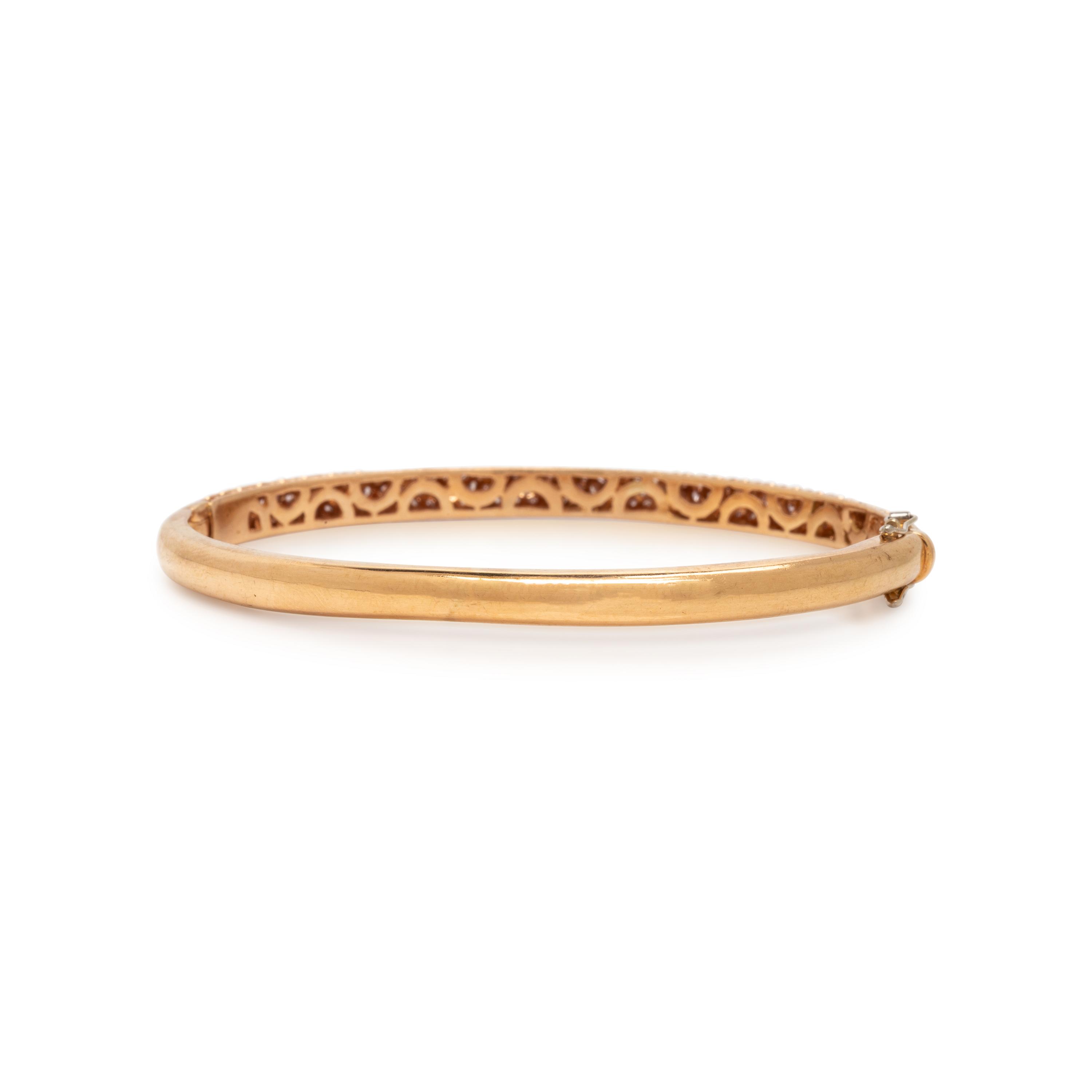 Élan, Rose Gold and Pink Diamond Bangle Bracelet