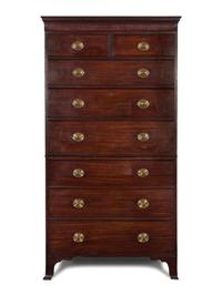A George III Mahogany Chest on Chest — LATE 18TH CENTURY