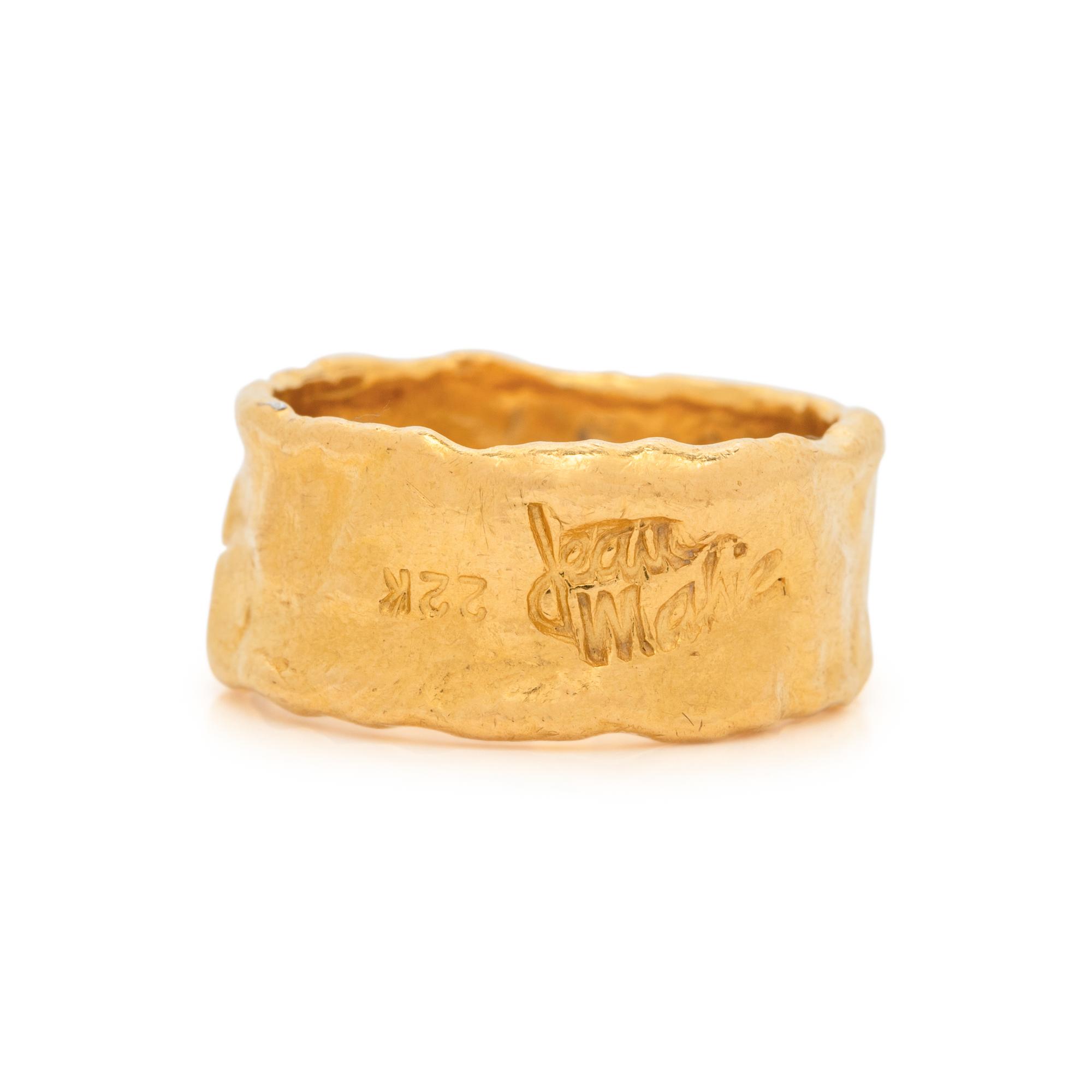 JEAN MAHIE, HIGH KARAT YELLOW GOLD RING
