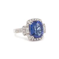 TANZANITE AND DIAMOND RING