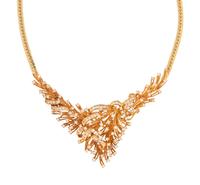 YELLOW GOLD AND DIAMOND SPRAY NECKLACE